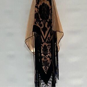 Cream and Black Scarves & Wraps
